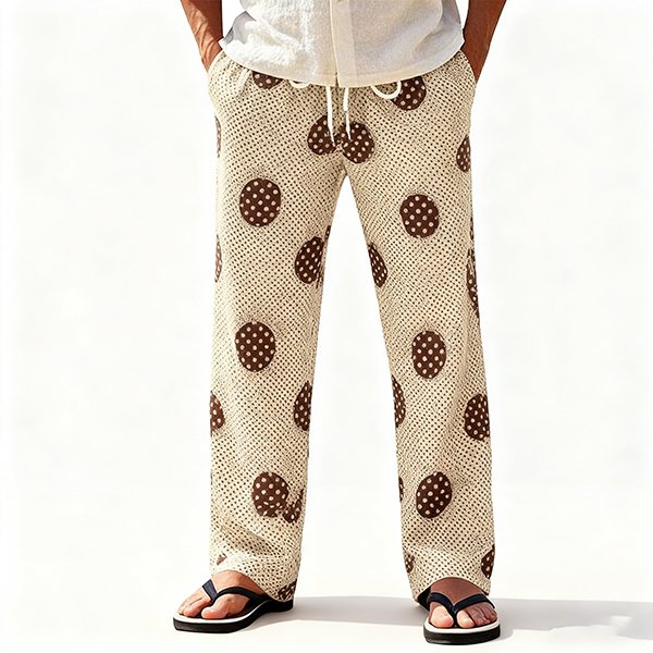 Casual Beach Pants for Men - Cotton-Linen Fabric