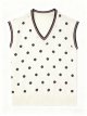 Sleeveless V-Neck Pure Cotton Knitted Vest