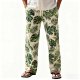 Men's Cotton Linen Casual Beach Trousers